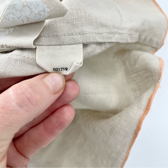 Soft‎ Surroundings 100% Linen Canberra Tunic in Flax Beige Orange Trim Pockets - Picture 9 of 11